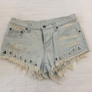 Carmar distressed cutoff denim shorts